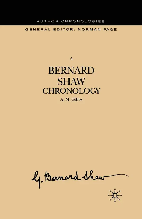 Cover of A Bernard Shaw Chronology