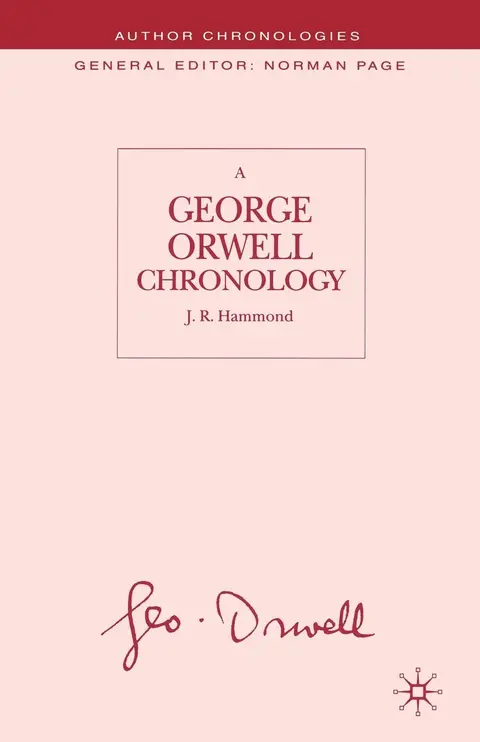 Cover of A George Orwell Chronology