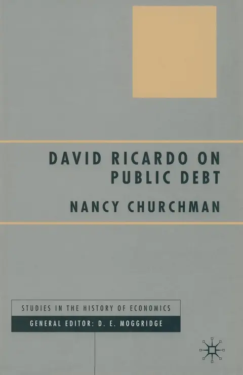 Cover of David Ricardo on Public Debt