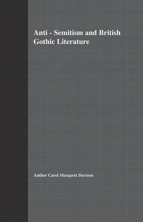 Cover of Anti-semitism and British Gothic Literature
