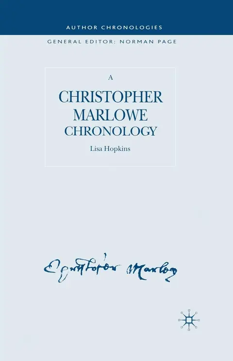 Cover of A Christopher Marlowe Chronology