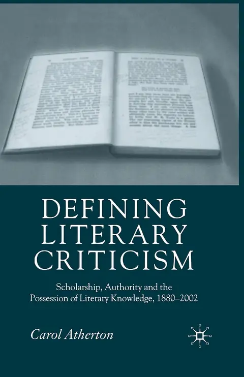 Cover of Defining Literary Criticism
