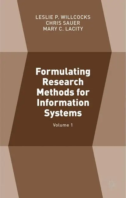 Cover of Formulating Research Methods for Information Systems