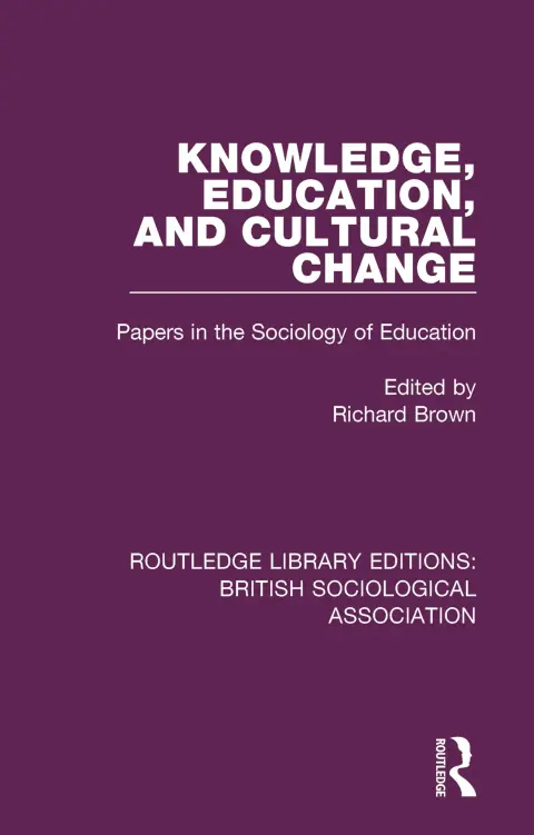 Cover of Knowledge, Education, and Cultural Change