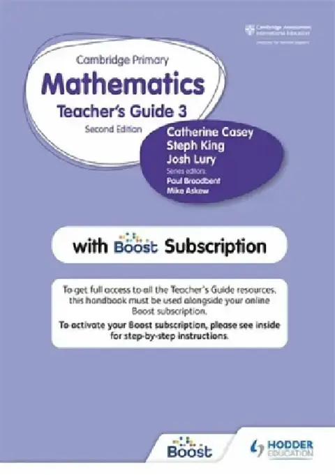 Cover of Cambridge Primary Mathematics Teacher's Guide Stage 3 with Boost Subscription