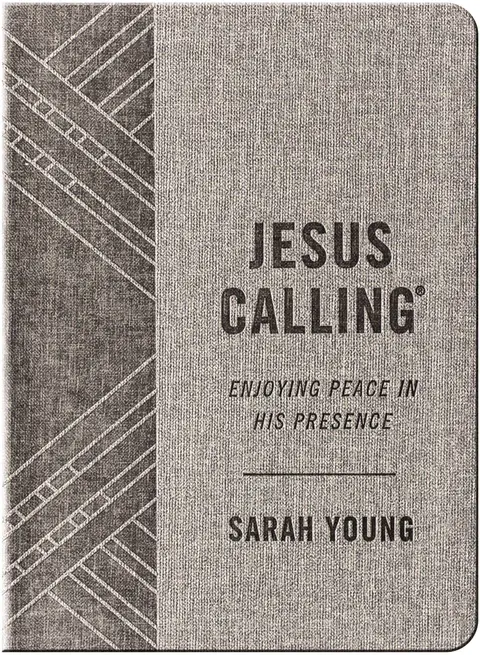Cover of Jesus Calling, Textured Gray Leathersoft, with Full Scriptures