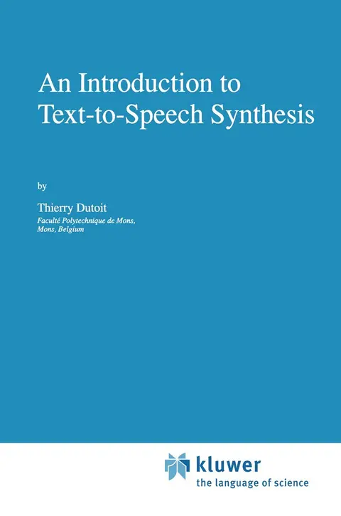 Cover of An Introduction to Text-to-Speech Synthesis