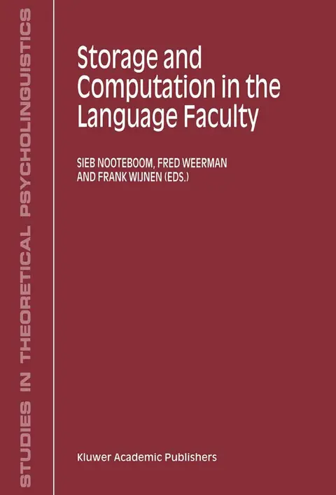 Cover of Storage and Computation in the Language Faculty