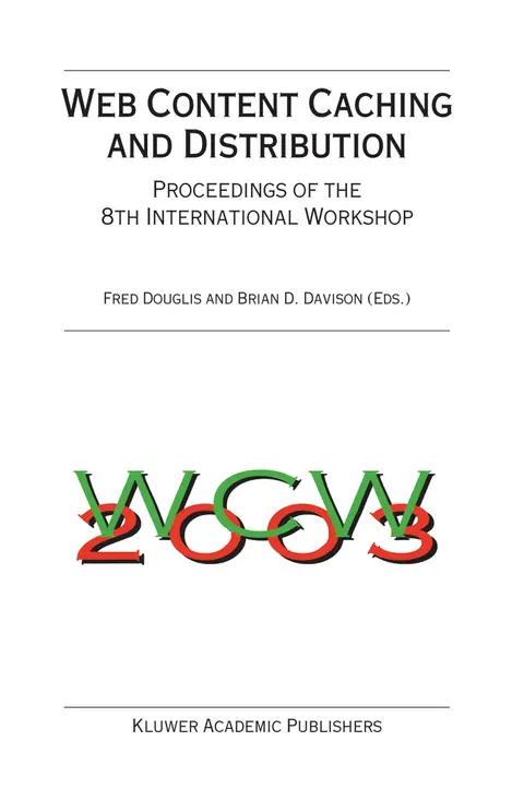 Cover of Web Content Caching and Distribution