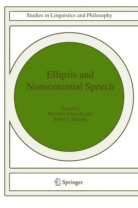 Cover of Ellipsis and Nonsentential Speech