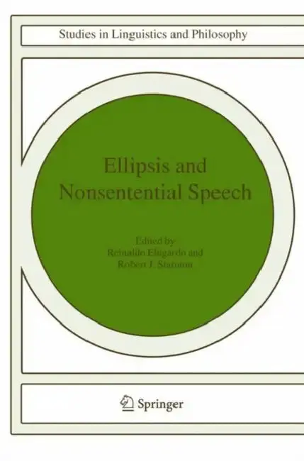 Cover of Ellipsis and Nonsentential Speech