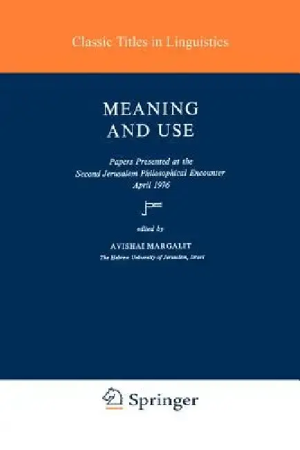 Cover of Meaning and Use