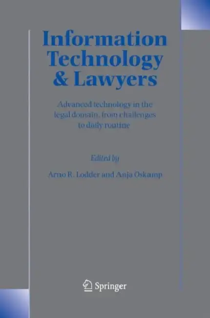 Cover of Information Technology and Lawyers