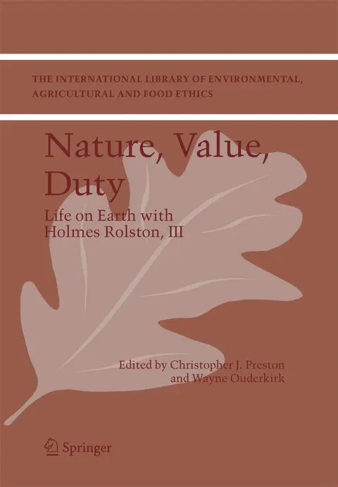 Cover of Nature, Value, Duty