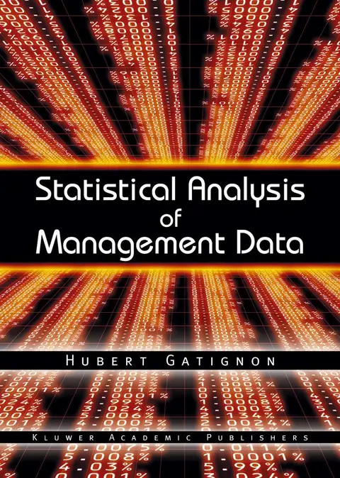 Cover of Statistical Analysis of Management Data