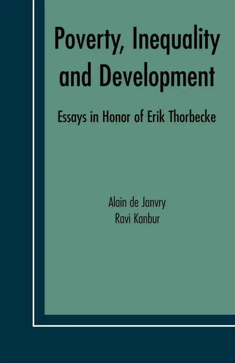 Cover of Poverty, Inequality and Development (hb)