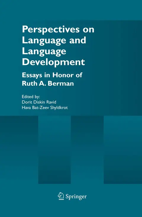 Cover of Perspectives on Language and Language Development