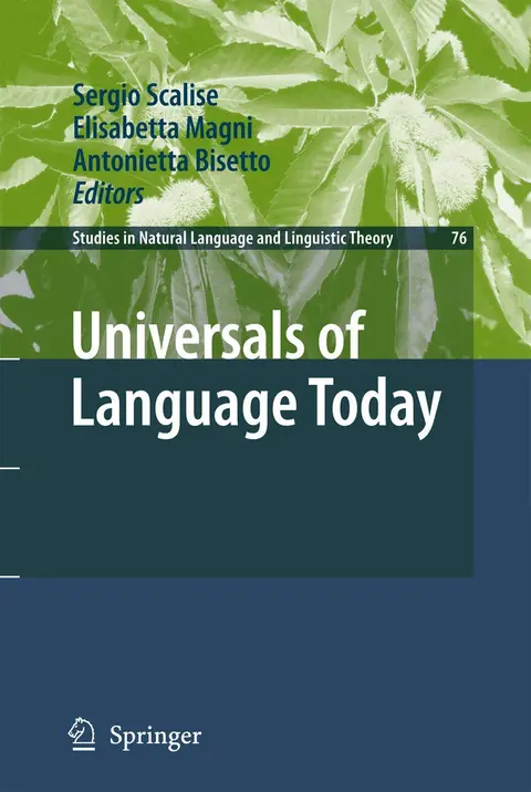 Cover of Universals of Language Today