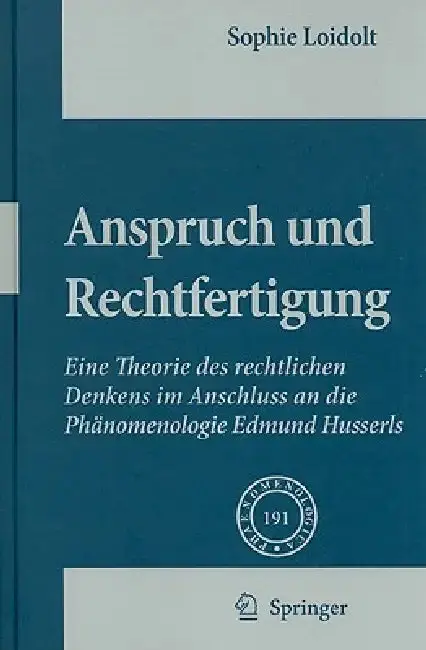 Cover of Anspruch Und Rechtfertigung