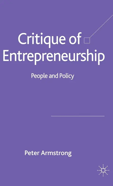 Cover of Critique of Entrepreneurship