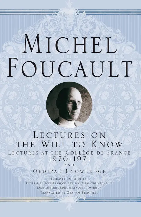 Cover of Lectures on the Will to Know