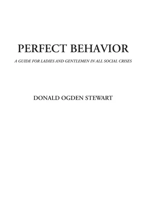 Cover of Perfect Behavior