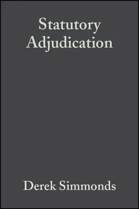 Cover of Statutory Adjudication