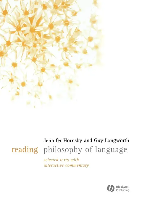 Cover of Reading Philosophy of Language