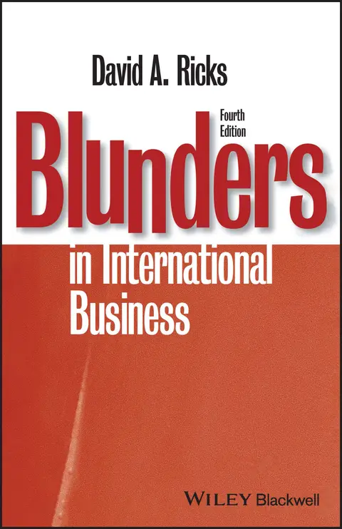 Cover of Blunders in International Business