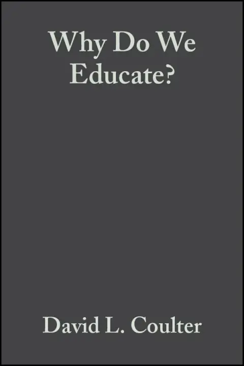 Cover of Why Do We Educate?