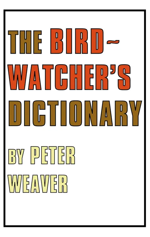 Cover of The Birdwatcher's Dictionary