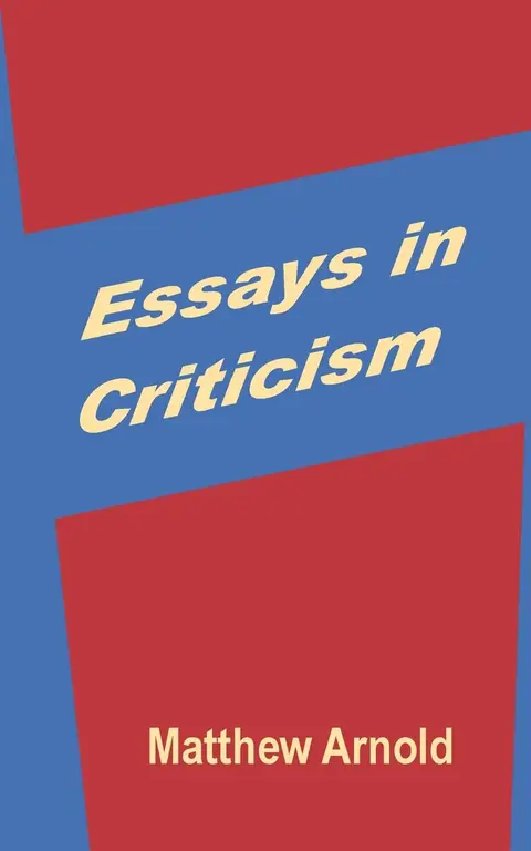 Cover of Essays in Criticism