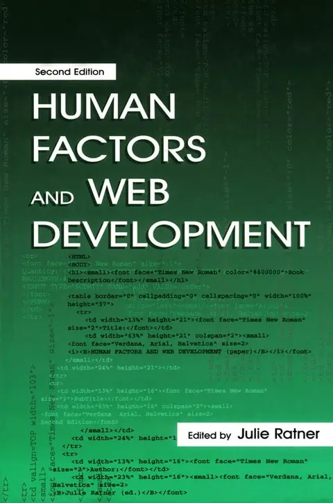 Cover of Human Factors and Web Development
