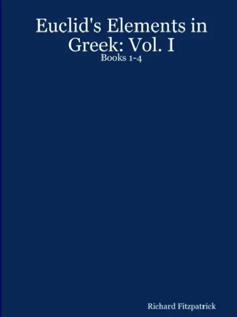 Cover of Euclid's Elements in Greek