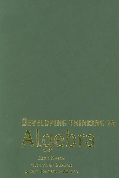 Cover of Developing Thinking in Algebra