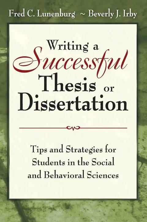 Cover of Writing a Successful Thesis or Dissertation