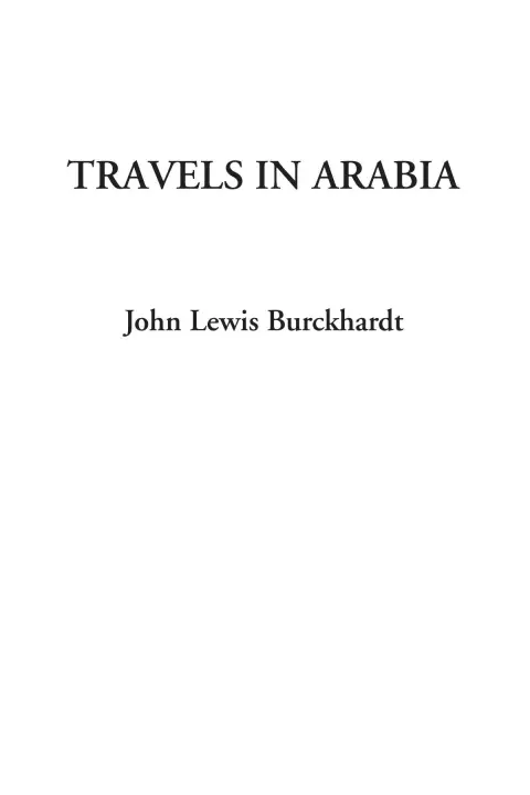 Cover of Travels in Arabia