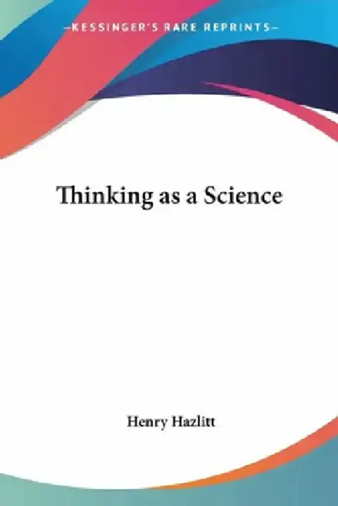 Cover of Thinking as a Science