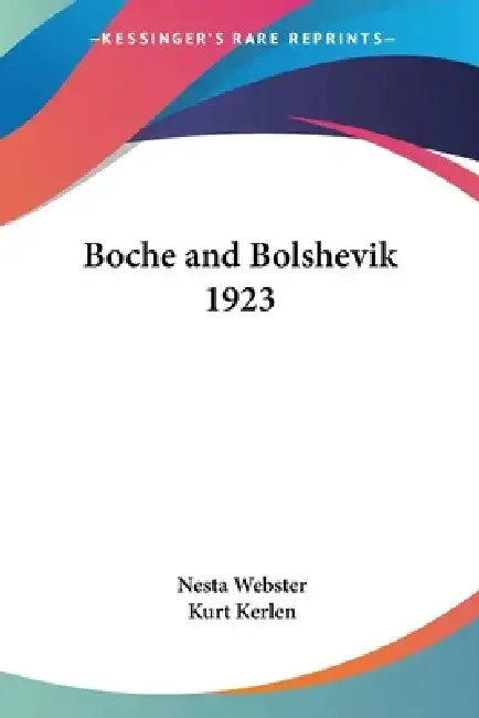 Cover of Boche and Bolshevik 1923