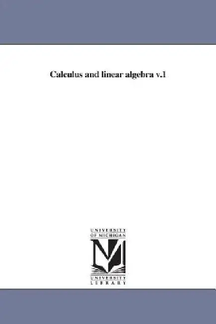 Cover of Calculus and Linear Algebra V.1