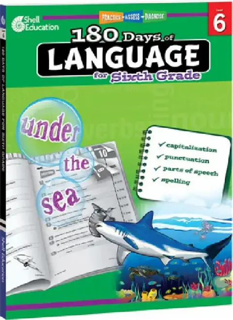Cover of 180 Days of Language for Sixth Grade (Grade 6)