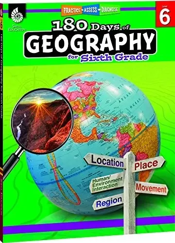 Cover of 180 Days of Geography for Sixth Grade (Grade 6)