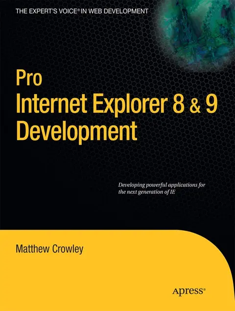Cover of Pro Internet Explorer 8 & 9 Development