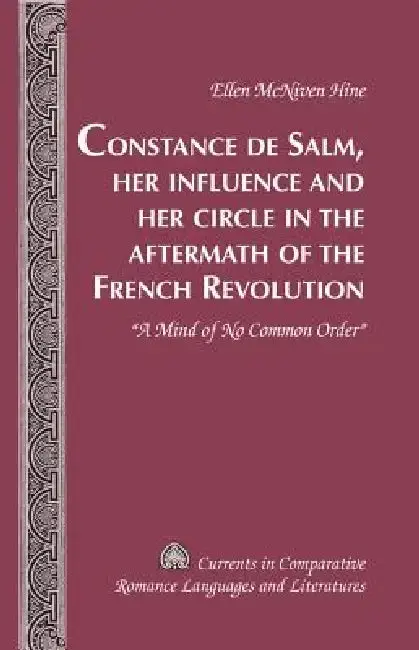 Cover of Constance de Salm, Her Influence and Her Circle in the Aftermath of the French Revolution