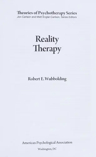 Cover of Reality Therapy