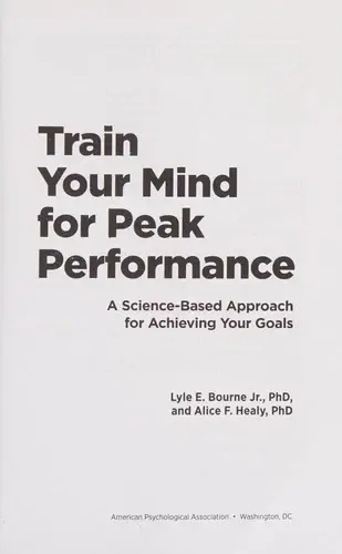 Cover of Train Your Mind for Peak Performance