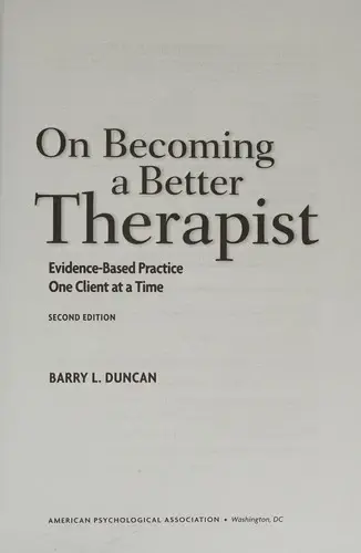 Cover of On Becoming a Better Therapist