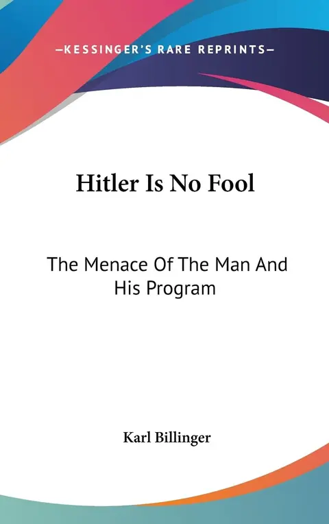 Cover of Hitler Is No Fool