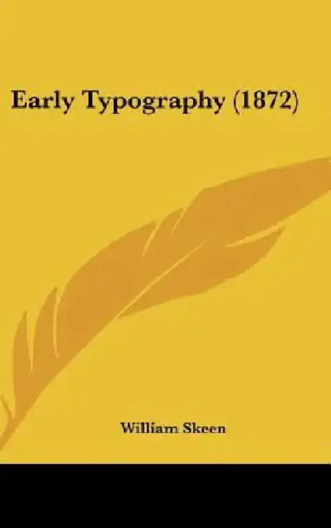Cover of Early Typography (1872)