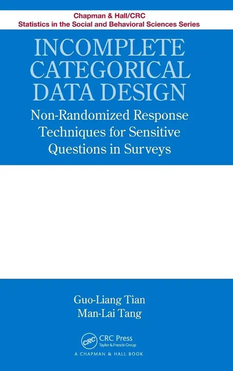 Cover of Incomplete Categorical Data Design